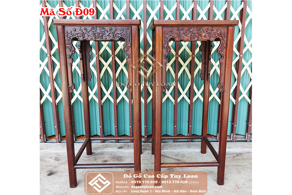 Đôn Dắt Vuông Gỗ Gụ Mã Số Đ09