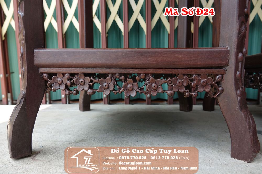 Đôn Cá Chép Gỗ Gụ Mã Số Đ24