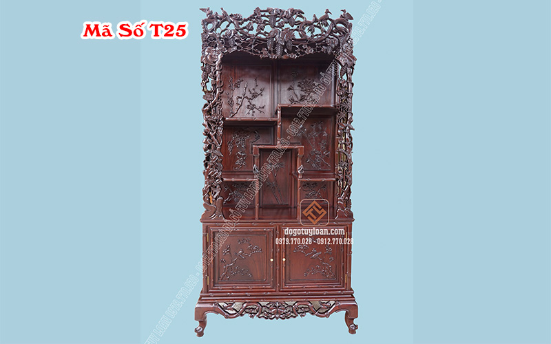 Tủ Bày Đồ Đục Trúc, Mướp -  Mã Số T25