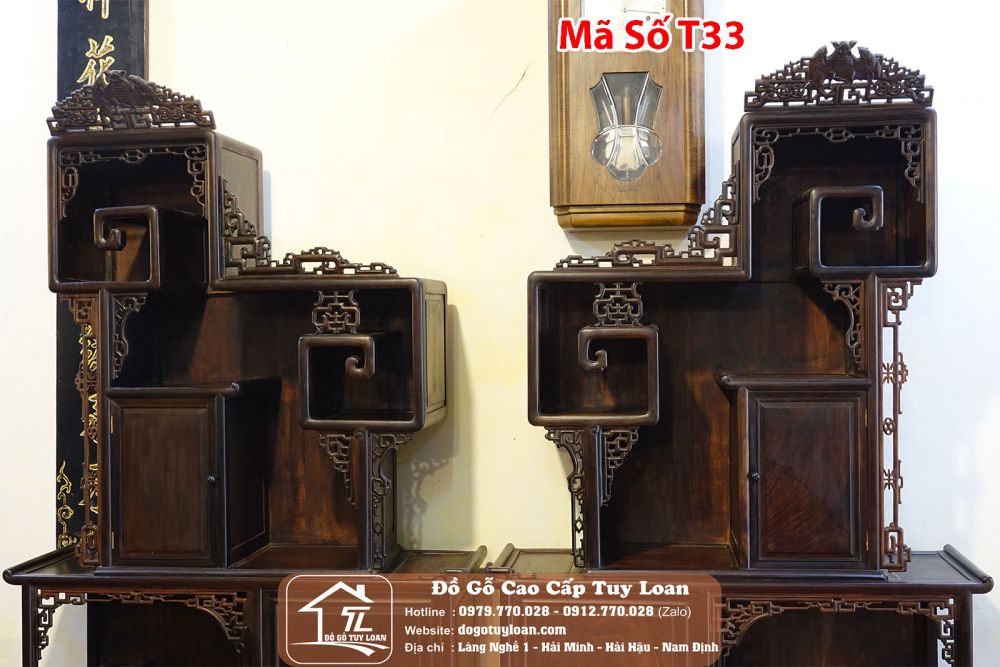 Tủ Bày Đồ Gỗ Trắc Hàng Vip Mã Số T33