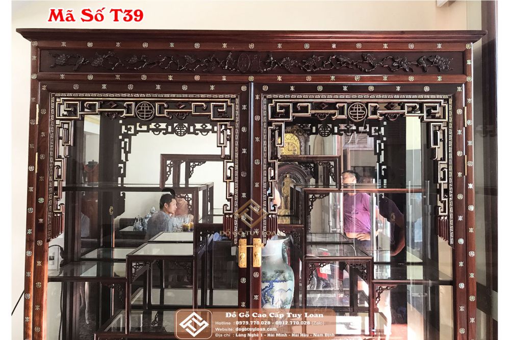 Tủ Bày Đồ Khảm Ốc Cỡ Đại Mã Số T39