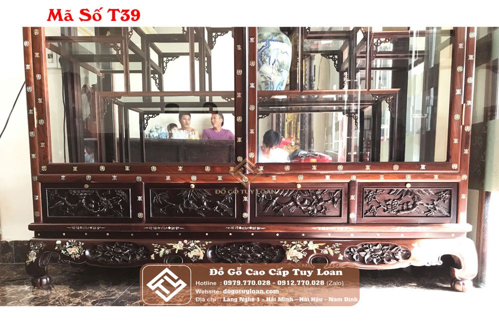 Tủ Bày Đồ Khảm Ốc Cỡ Đại Mã Số T39