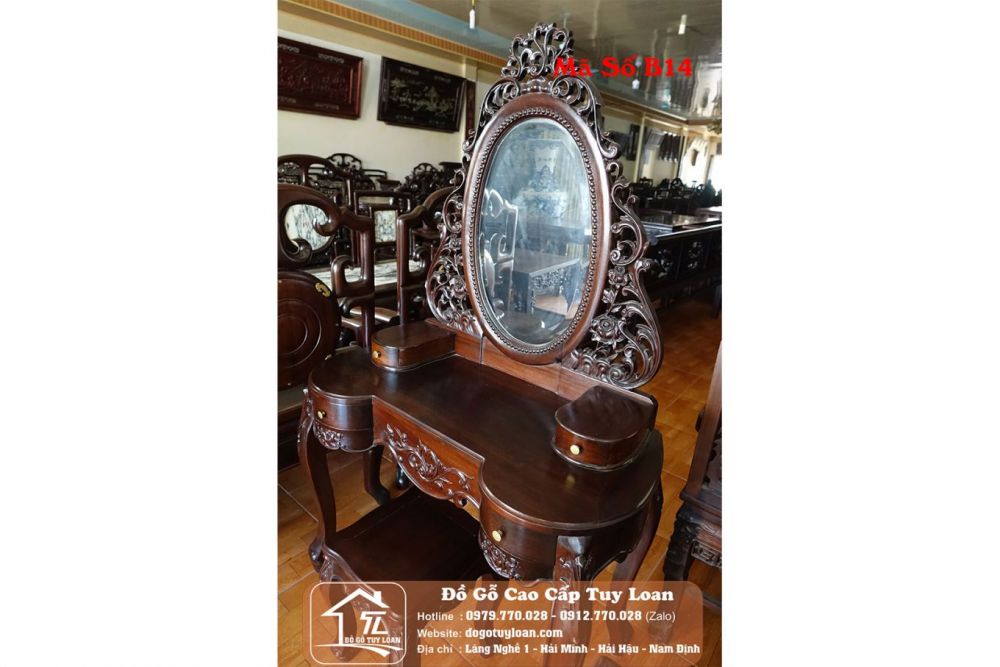 Bàn Phấn-Bàn Trang Điểm kiểu Louis Pháp Mã Số B14