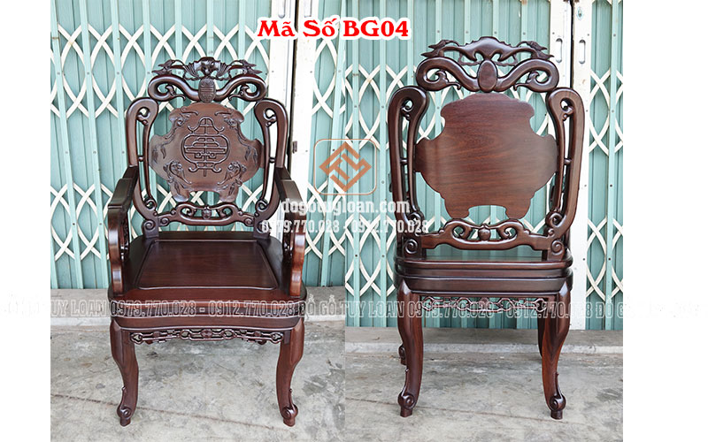 Bộ Khánh Dơi Thọ Gỗ Gụ 7 Món Mã Số BG04