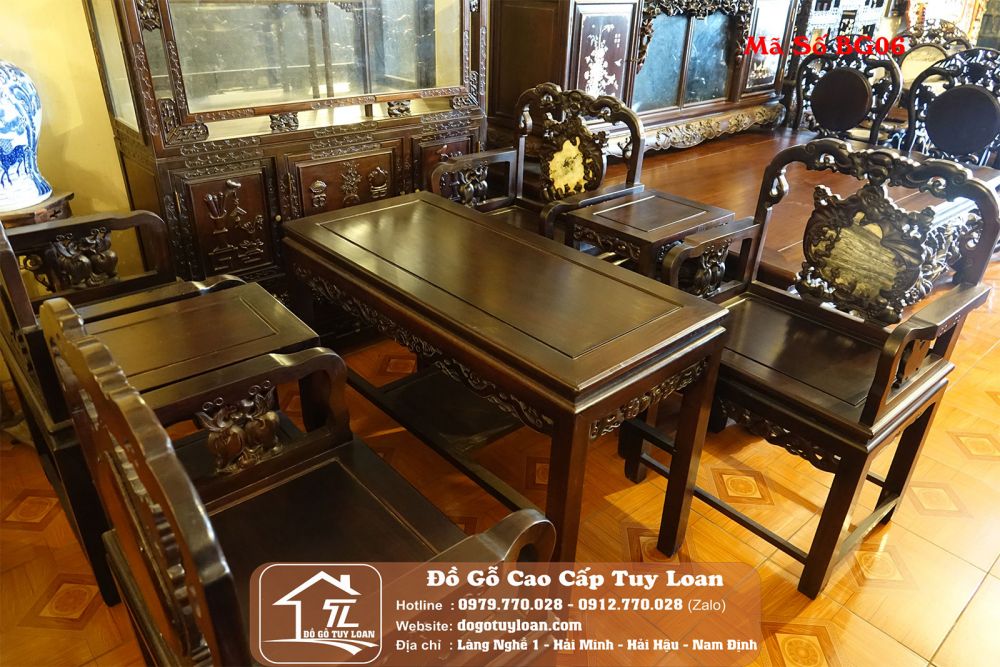 Bàn ghế phòng khách - bộ vách dơi đá đẹp