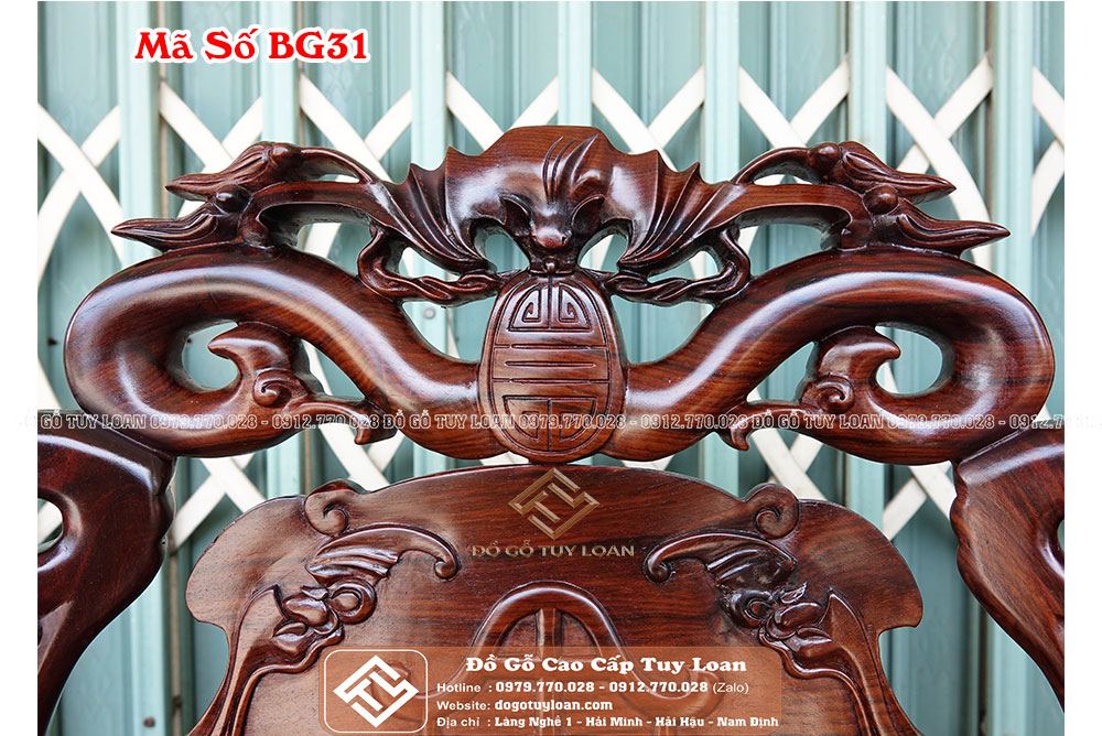 Bộ Bàn Ghế Khánh Dơi Gỗ Trắc Hàng VIP Mã Số BG31