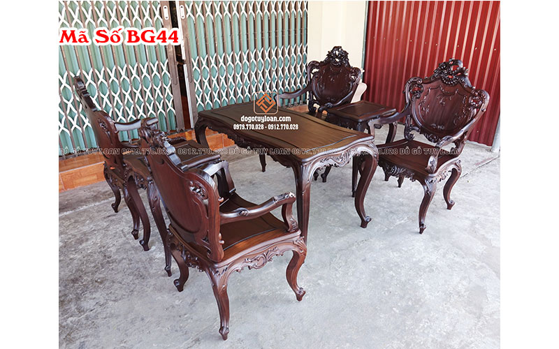 Bộ Louis 7 Món Mẫu 3 Gỗ Gụ Mã Số BG44