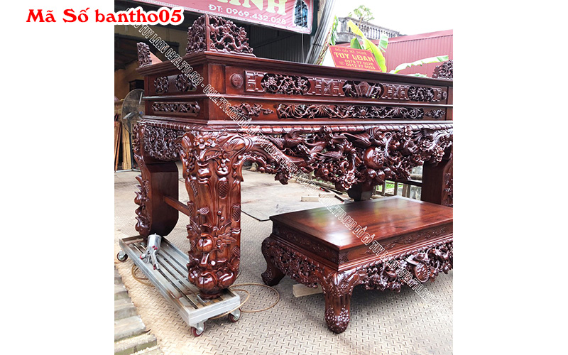Sập Thờ Và Bàn Cúng Cơm - Đồ Thờ Đẹp | Đồ Gỗ Tuy Loan