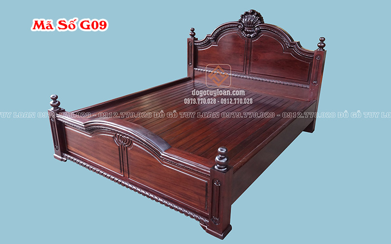 Giường Gỗ Tự Nhiên Bền Đẹp Giá Tốt G09