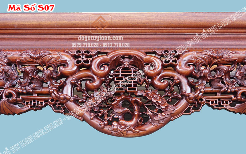 Sập Ngũ Phúc Chân Hươu Hàng Đại S07