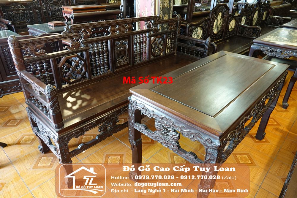 Bộ Bàn Ghế Trường Kỷ Huế - Mã Số TK23