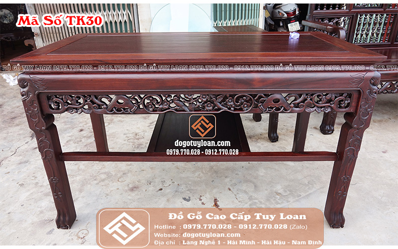 Bộ Trường Kỷ Song Tiện Ngũ Sơn Gỗ Gụ TK30